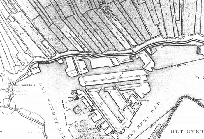 Detail kaart van Zaandam