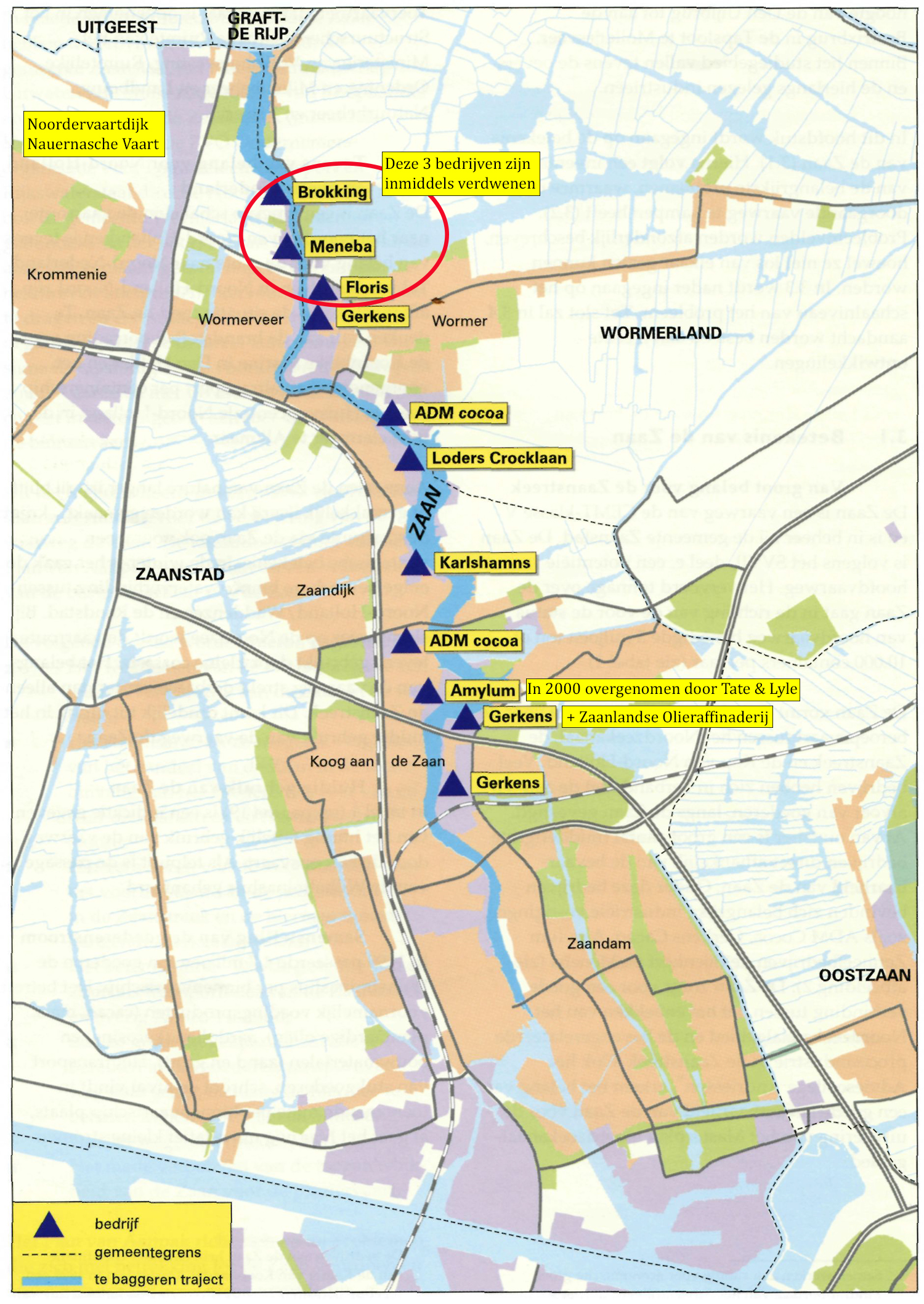 Bedrijfslocaties langs de Zaan