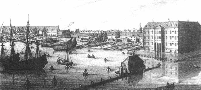 De werf en het magazijn van de Admiraliteit van Amsterdam